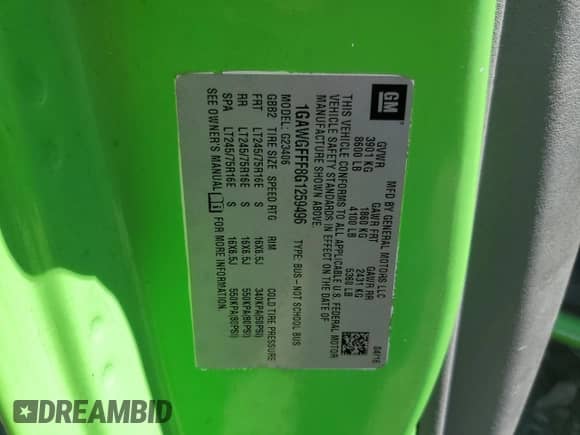 2016 Chevrolet Express Passenger LT with VIN 1GAWGFFF8G1259496, listed as a Copart auction lot 56039825 with 130,584 mi miles and Salvage title. Bid and sale history available at DreamBid. Image 13.