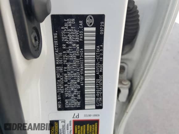 2017 Toyota Camry LE with VIN 4T1BF1FK8HU273404, listed as a Copart auction lot 70579605 with 79,635 mi miles and Salvage title. Bid and sale history available at DreamBid. Image 12.