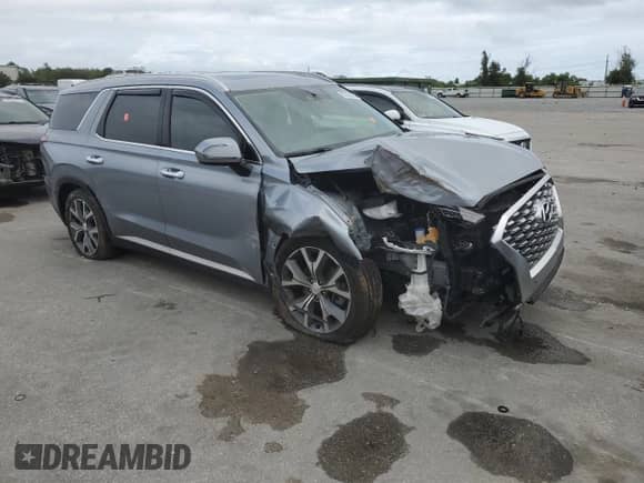 2020 Hyundai Palisade SEL with VIN KM8R44HE8LU159845, listed as a Copart auction lot 82184345 with 74,278 mi miles and Non repairable. Bid and sale history available at DreamBid. Image 4.