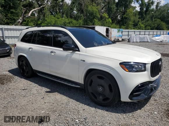 2021 Mercedes-Benz GLS 63 AMG with VIN 4JGFF8KE1MA360633, listed as a Copart auction lot 65601985 with 69,306 mi miles and Non repairable. Bid and sale history available at DreamBid. Image 4.