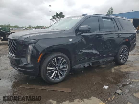 2025 Cadillac Escalade with VIN 1GYS9ERL5SR126002, listed as a Copart auction lot 61239315 with 3,693 mi miles and Salvage title. Bid and sale history available at DreamBid. Image 1.