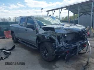 2024 Chevrolet Silverado 1500 Custom Trail Boss z VIN 3GCUDCE85RG103431, wystawiony jako IAAI lot #42028301 z przebiegiem 23 473 mil mil oraz . Historia ofert i sprzedaży dostępna na DreamBid. Obrazek 1.
