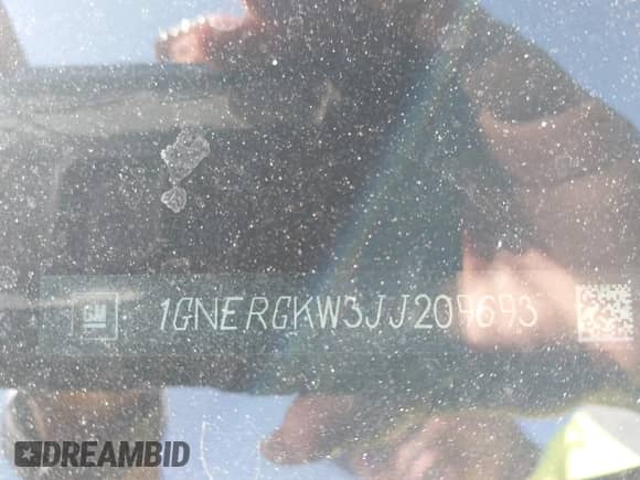 2018 Chevrolet Traverse LT Cloth z VIN 1GNERGKW3JJ209693, wystawiony jako IAAI lot #43443294 z przebiegiem 105 300 mil mil oraz . Historia ofert i sprzedaży dostępna na DreamBid. Obrazek 9.