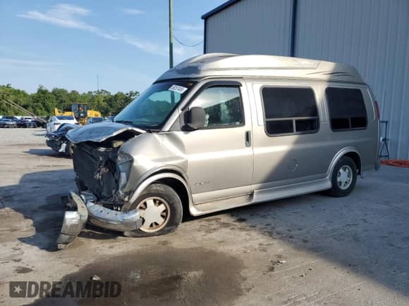 2001 Chevrolet Express Cargo YF7 Upfitter z VIN 1GBFG15M511135708, wystawiony jako Copart lot #58257455 z przebiegiem 111 123 mil mil oraz Szkoda całkowita • Salvage title. Historia ofert i sprzedaży dostępna na DreamBid. Obrazek 1.