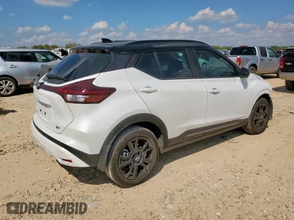 2023 Nissan Kicks SR with VIN 3N1CP5DV3PL573549, listed as a Copart auction lot 81431755 with 16,834 mi miles and Salvage title. Bid and sale history available at DreamBid. Image 3.