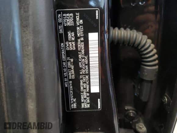 2015 Volvo S60 T5 Premier Plus with VIN YV1612TC3F2307419, listed as a Copart auction lot 88299405 with 84,390 mi miles and Salvage title. Bid and sale history available at DreamBid. Image 12.