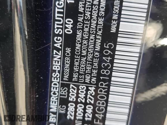 2024 Mercedes-Benz C 300 с VIN W1KAF4GB0RR183495, выставлен на аукционе Copart как лот 69616935 с пробегом 24 274 миль миль и Списание • Salvage title. История ставок и продаж доступна на DreamBid. Изображение 12.