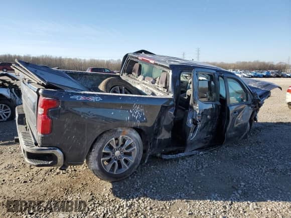 2022 Chevrolet Silverado 1500 LT with VIN 1GCPYJEK1NZ102885, listed as a Copart auction lot 46439435 with 81,665 mi miles and Salvage title. Bid and sale history available at DreamBid. Image 3.