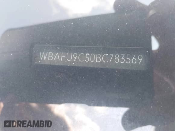 2011 BMW 5 Series 550i xDrive with VIN WBAFU9C50BC783569, listed as a IAAI auction lot 42762108 with 314,272 mi miles and . Bid and sale history available at DreamBid. Image 12.