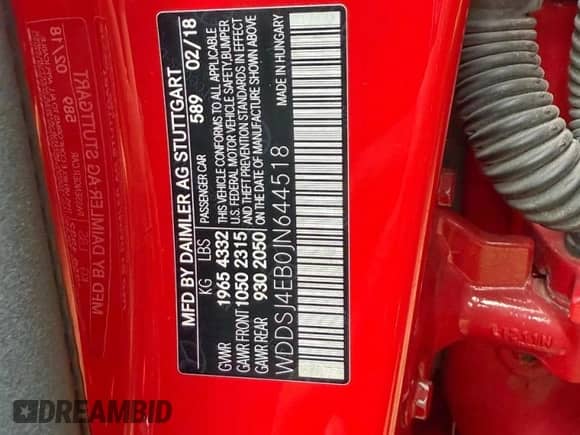 2018 Mercedes-Benz CLA 250 с VIN WDDSJ4EB0JN644518, выставлен на аукционе Copart как лот 90677555 с пробегом 145 720 миль миль и Чистый • Clean title. История ставок и продаж доступна на DreamBid. Изображение 10.