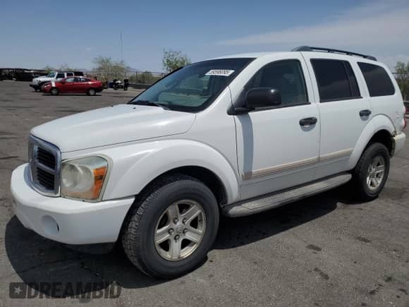 2005 Dodge Durango SLT z VIN 1D4HB48D75F603305, wystawiony jako Copart lot #59598095 z przebiegiem 192 699 mil mil oraz Szkoda całkowita • Salvage title. Historia ofert i sprzedaży dostępna na DreamBid. Obrazek 1.