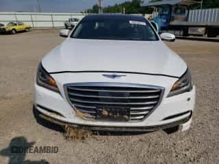 2015 Hyundai Genesis 3.8L with VIN KMHGN4JE9FU030497, listed as a Copart auction lot 58229074 with 166,236 mi miles and Salvage title. Bid and sale history available at DreamBid. Image 5.