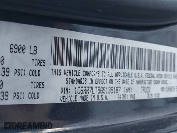 2016 Ram 1500 Big Horn с VIN 1C6RR7LT9GS139187, выставлен на аукционе IAAI как лот 41358428 с пробегом 117 158 миль миль и . История ставок и продаж доступна на DreamBid. Изображение 9.