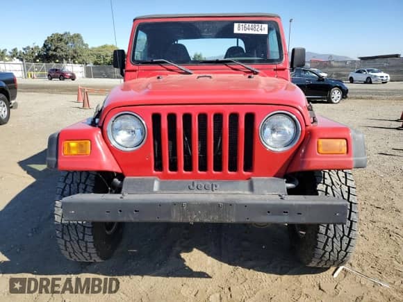 2001 Jeep Wrangler SE with VIN 1J4FA29P91P367534, listed as a Copart auction lot 81644824 with 156,597 mi miles and Clean title. Bid and sale history available at DreamBid. Image 5.