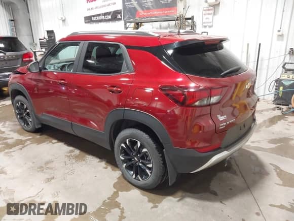 2022 Chevrolet TrailBlazer LT with VIN KL79MRSL2NB019570, listed as a IAAI auction lot 43411348 with 53,719 mi miles and . Bid and sale history available at DreamBid. Image 3.