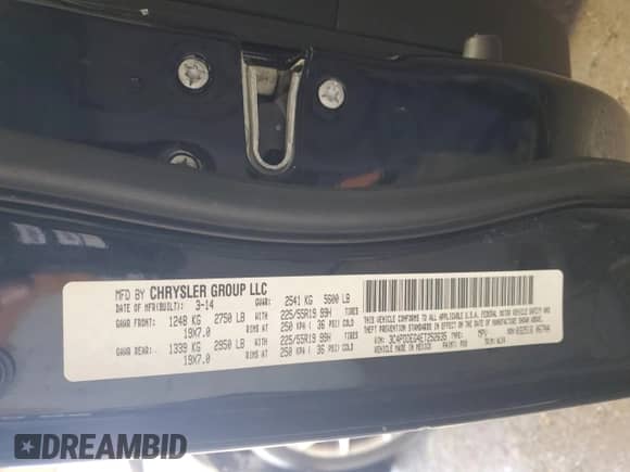 2014 Dodge Journey R/T with VIN 3C4PDDEG4ET252635, listed as a Copart auction lot 51292405 with 138,489 mi miles and Non repairable. Bid and sale history available at DreamBid. Image 15.