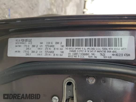 2019 Ram 1500 Warlock z VIN 1C6RR7LT1KS660641, wystawiony jako Copart lot #84074184 z przebiegiem 118 948 mil mil oraz Szkoda całkowita • Salvage title. Historia ofert i sprzedaży dostępna na DreamBid. Obrazek 14.