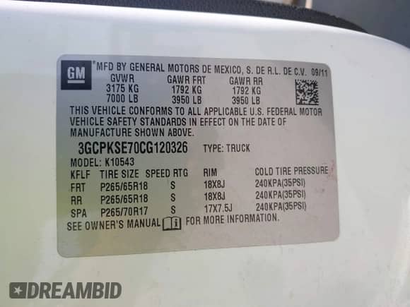 2012 Chevrolet Silverado 1500 LT с VIN 3GCPKSE70CG120326, выставлен на аукционе IAAI как лот 43235194 с пробегом 220 255 миль миль и . История ставок и продаж доступна на DreamBid. Изображение 9.
