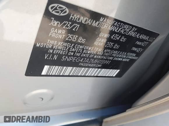 2021 Hyundai Sonata SE с VIN 5NPEG4JA2MH113991, выставлен на аукционе IAAI как лот 42964416 с пробегом 26 589 миль миль и . История ставок и продаж доступна на DreamBid. Изображение 9.