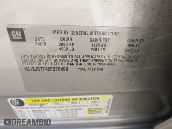 2008 Chevrolet Malibu 2LT с VIN 1G1ZJ57748F278499, выставлен на аукционе IAAI как лот 42013959 с пробегом 208 194 миль миль и . История ставок и продаж доступна на DreamBid. Изображение 9.