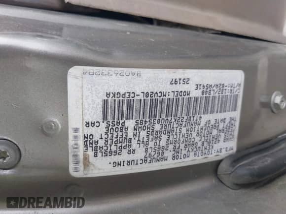 1997 Toyota Camry LE z VIN 4T1BF22K7VU035485, wystawiony jako IAAI lot #41896227 z przebiegiem 254 139 mil mil oraz . Historia ofert i sprzedaży dostępna na DreamBid. Obrazek 9.