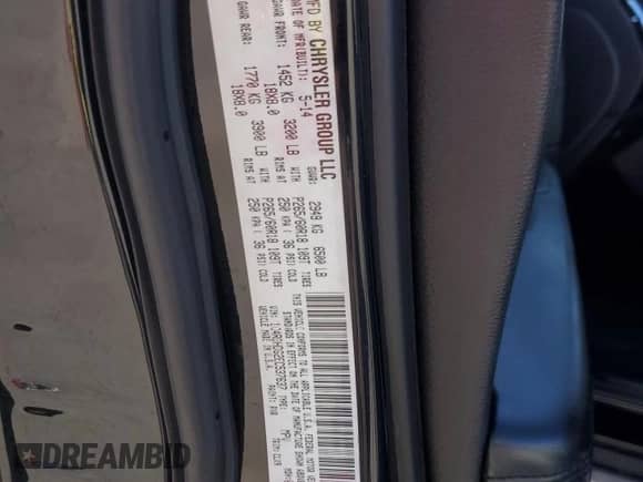 2014 Dodge Durango Limited with VIN 1C4RDHDG2EC537637, listed as a Copart auction lot 85930995 with 160,611 mi miles and Non repairable. Bid and sale history available at DreamBid. Image 14.