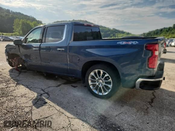 2024 Chevrolet Silverado 1500 LTZ with VIN 1GCUDGEL0RZ136932, listed as a Copart auction lot 64984415 with Not provided miles and Salvage title. Bid and sale history available at DreamBid. Image 2.