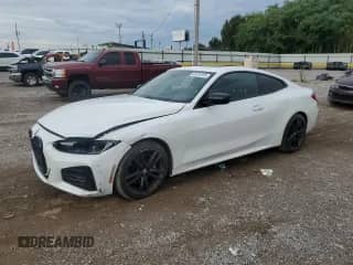 2023 BMW 4 Series 430i xDrive z VIN WBA73AP00PCM13379, wystawiony jako Copart lot #68164165 z przebiegiem 32 397 mil mil oraz Szkoda całkowita • Salvage title. Historia ofert i sprzedaży dostępna na DreamBid. Obrazek 1.
