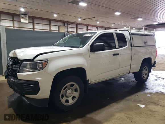 2022 Chevrolet Colorado 2WD Work Truck z VIN 1GCHSBEA1N1260502, wystawiony jako Copart lot #64442505 z przebiegiem 53 871 mil mil oraz Szkoda całkowita • Salvage title. Historia ofert i sprzedaży dostępna na DreamBid. Obrazek 1.