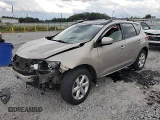 2010 Nissan Murano SL with VIN JN8AZ1MU5AW005954, listed as a Copart auction lot 83951985 with 160,882 mi miles and Salvage title. Bid and sale history available at DreamBid. Image 1.