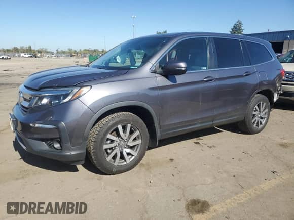 2019 Honda Pilot EX-L z VIN 5FNYF6H59KB066667, wystawiony jako Copart lot #81858715 z przebiegiem 52 955 mil mil oraz Szkoda całkowita • Salvage title. Historia ofert i sprzedaży dostępna na DreamBid. Obrazek 1.