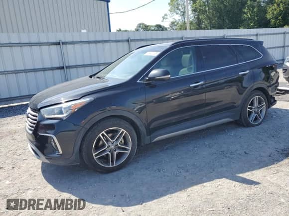 2017 Hyundai Santa Fe Limited Ultimate with VIN KM8SR4HF7HU214093, listed as a Copart auction lot 58920155 with 95,311 mi miles and Salvage title. Bid and sale history available at DreamBid. Image 1.