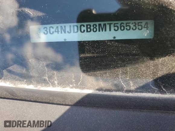 2021 Jeep Compass Limited with VIN 3C4NJDCB8MT565354, listed as a Copart auction lot 71197255 with 89,500 mi miles and Salvage title. Bid and sale history available at DreamBid. Image 13.