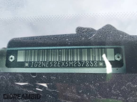 2005 Pontiac Grand Am SE с VIN 1G2NE52EX5M237838, выставлен на аукционе IAAI как лот 43553177 с пробегом 121 052 миль миль и . История ставок и продаж доступна на DreamBid. Изображение 9.