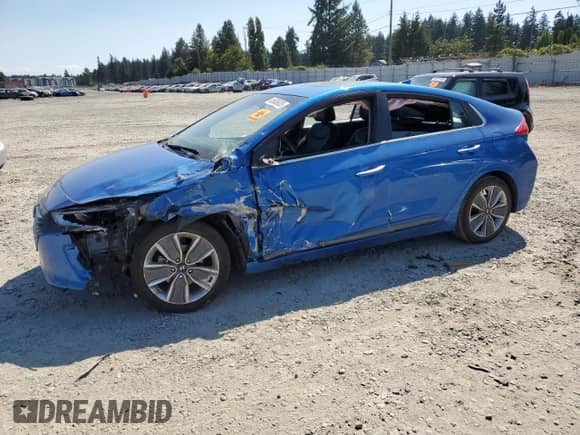 2017 Hyundai Ioniq Limited с VIN KMHC85LC0HU040586, выставлен на аукционе Copart как лот 65606835 с пробегом 106 255 миль миль и Списание • Salvage title. История ставок и продаж доступна на DreamBid. Изображение 1.