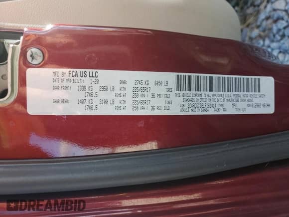 2020 Dodge Grand Caravan SXT с VIN 2C4RDGCG8LR161414, выставлен на аукционе Copart как лот 84454955 с пробегом 88 997 миль миль и На запчасти • Non repairable. История ставок и продаж доступна на DreamBid. Изображение 13.