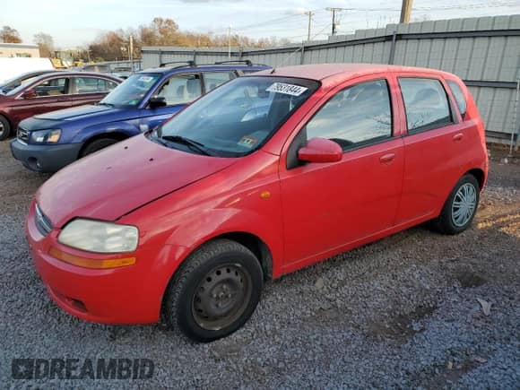 2004 Chevrolet Aveo with VIN KL1TD62694B275373, listed as a Copart auction lot 79531844 with 102,786 mi miles and Clean title. Bid and sale history available at DreamBid. Image 1.