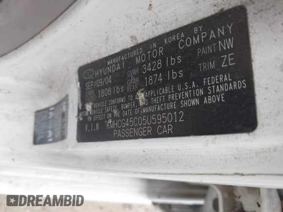 2005 Hyundai Accent GLS с VIN KMHCG45C05U595012, выставлен на аукционе IAAI как лот 42282762 с пробегом 44 985 миль миль и . История ставок и продаж доступна на DreamBid. Изображение 9.