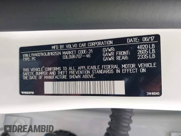 2018 Volvo S60 Inscription z VIN LYV402TKXJB162524, wystawiony jako IAAI lot #42219987 z przebiegiem 108 484 mil mil oraz . Historia ofert i sprzedaży dostępna na DreamBid. Obrazek 9.