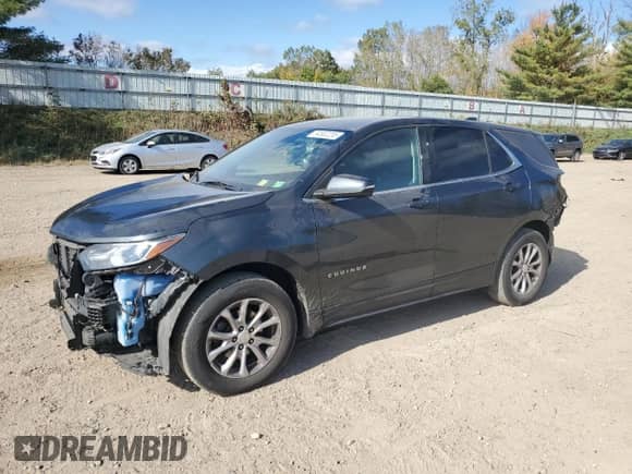 2018 Chevrolet Equinox LT with VIN 3GNAXJEV0JS592110, listed as a Copart auction lot 84802235 with 92,112 mi miles and Clean title. Bid and sale history available at DreamBid. Image 1.