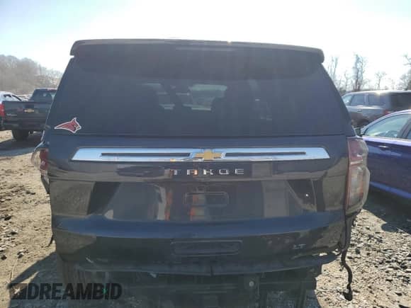 2023 Chevrolet Tahoe LT with VIN 1GNSKNKD1PR223872, listed as a Copart auction lot 46076605 with 65,868 mi miles and Salvage title. Bid and sale history available at DreamBid. Image 6.