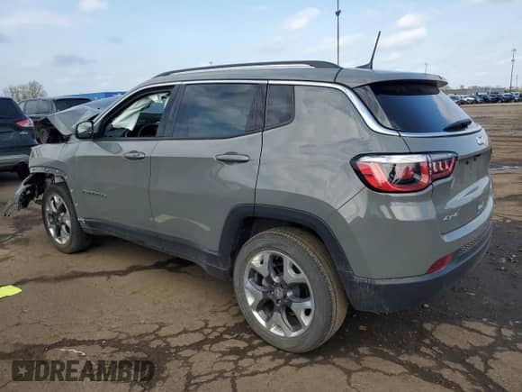 2020 Jeep Compass Limited with VIN 3C4NJDCB1LT101160, listed as a Copart auction lot 54838865 with 38,049 mi miles and Non repairable. Bid and sale history available at DreamBid. Image 2.