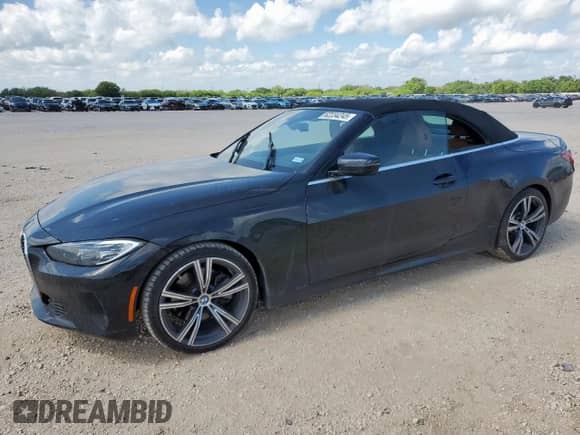 2023 BMW 4 Series 430i with VIN WBA23AT0XPCL58505, listed as a Copart auction lot 62234245 with Not provided miles and Salvage title. Bid and sale history available at DreamBid. Image 1.