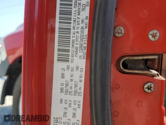 2016 Ram 1500 Express with VIN 1C6RR6FGXGS210194, listed as a Copart auction lot 69250925 with 206,727 mi miles and Clean title. Bid and sale history available at DreamBid. Image 12.