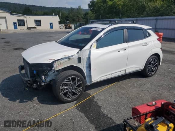 2022 Hyundai Kona N Line z VIN KM8K3CA35NU787355, wystawiony jako Copart lot #69204025 z przebiegiem 32 686 mil mil oraz Szkoda całkowita • Salvage title. Historia ofert i sprzedaży dostępna na DreamBid. Obrazek 1.