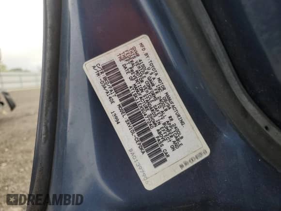 1995 Toyota Camry DX z VIN 4T1SK11EXSU477240, wystawiony jako Copart lot #68422685 z przebiegiem 146 403 mil mil oraz Szkoda całkowita • Salvage title. Historia ofert i sprzedaży dostępna na DreamBid. Obrazek 12.