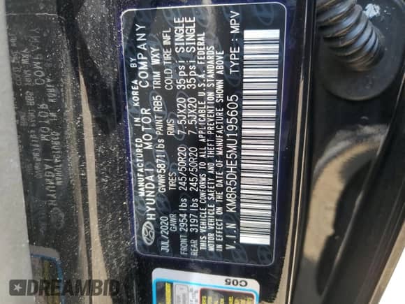 2021 Hyundai Palisade Limited с VIN KM8R5DHE5MU195605, выставлен на аукционе Copart как лот 60612593 с пробегом 44 559 миль миль и . История ставок и продаж доступна на DreamBid. Изображение 15.