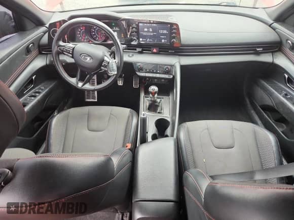 2021 Hyundai Elantra N Line with VIN KMHLR4AF8MU200261, listed as a Copart auction lot 82443345 with 43,861 mi miles and Salvage title. Bid and sale history available at DreamBid. Image 8.