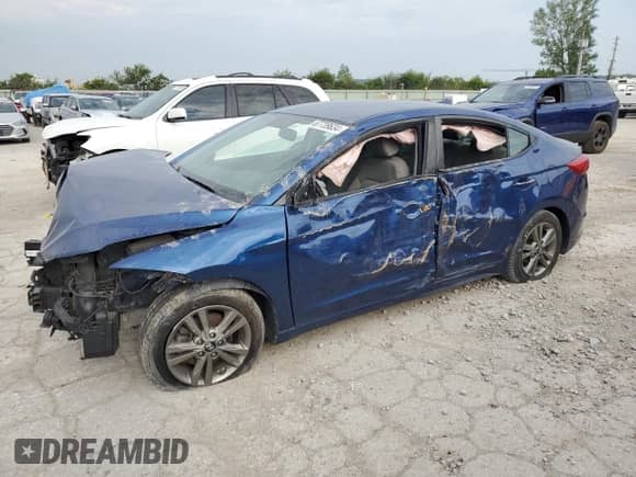 2018 Hyundai Elantra SEL с VIN 5NPD84LF4JH343626, выставлен на аукционе Copart как лот 67739634 с пробегом Не указан миль и Списание • Salvage title. История ставок и продаж доступна на DreamBid. Изображение 1.