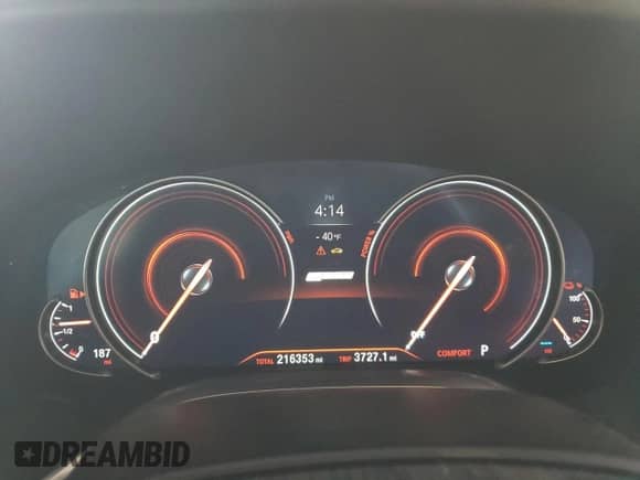 2018 BMW 7 Series 740e xDrive with VIN WBA7J2C58JG938333, listed as a Copart auction lot 53069585 with 216,353 mi miles and Clean title. Bid and sale history available at DreamBid. Image 9.